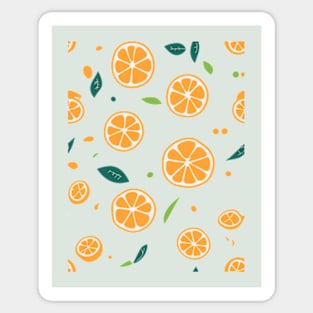 Fresh oranges pattern Sticker